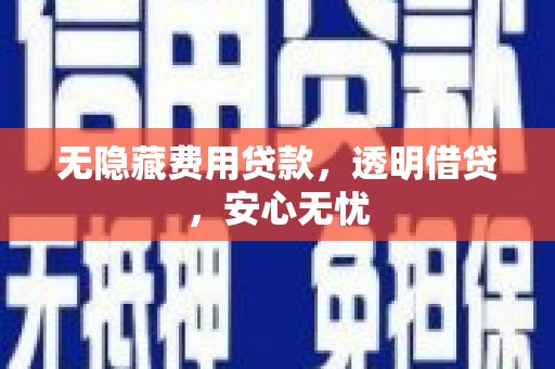 天桥无隐藏费用贷款，透明借贷，安心无忧