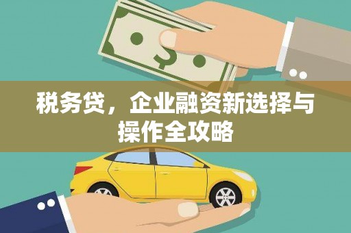 天桥税务贷，企业融资新选择与操作全攻略