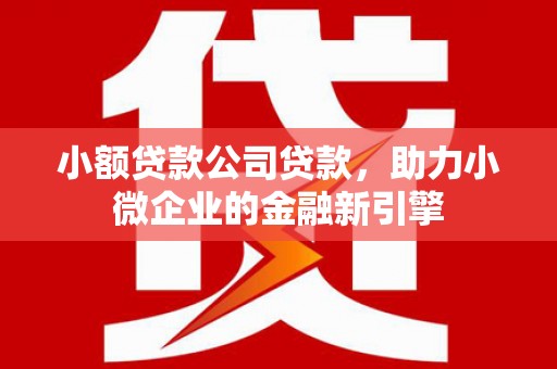 天桥小额贷款公司贷款，助力小微企业的金融新引擎