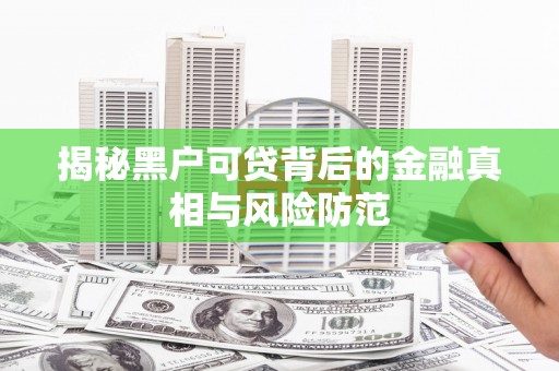 天桥揭秘黑户可贷背后的金融真相与风险防范