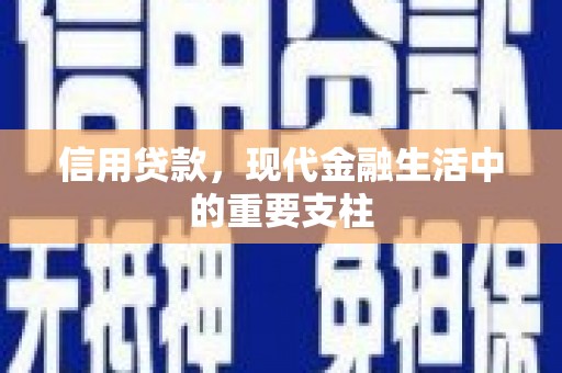 天桥信用贷款，现代金融生活中的重要支柱