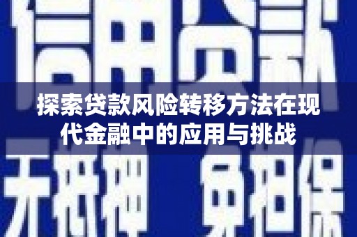 天桥探索贷款风险转移方法在现代金融中的应用与挑战
