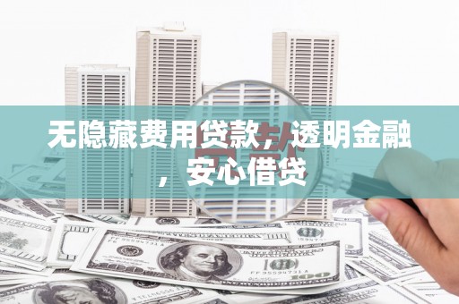 天桥无隐藏费用贷款，透明金融，安心借贷