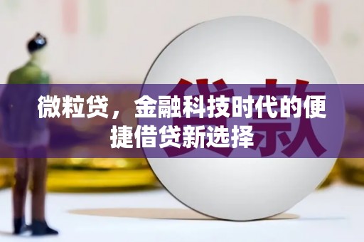 天桥微粒贷，金融科技时代的便捷借贷新选择