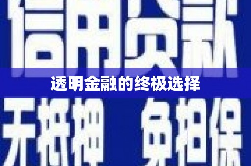 天桥透明金融的终极选择